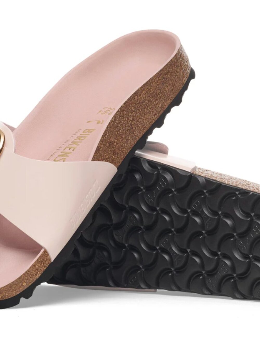 Birkenstock Madrid Big Buckle High Shine in Light Rose Leather - Picture 2 of 7